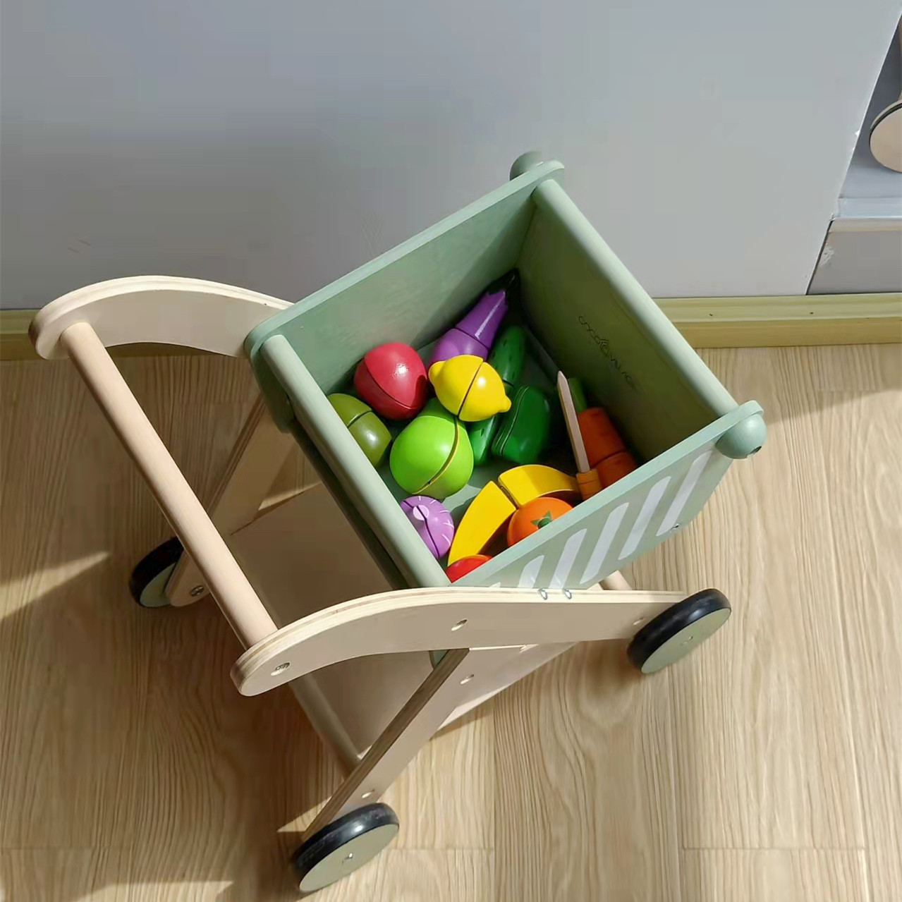 INS Kids عربة تسوق خشبية مقلدة - مراجعة Kids Toys Kitchen وسعره