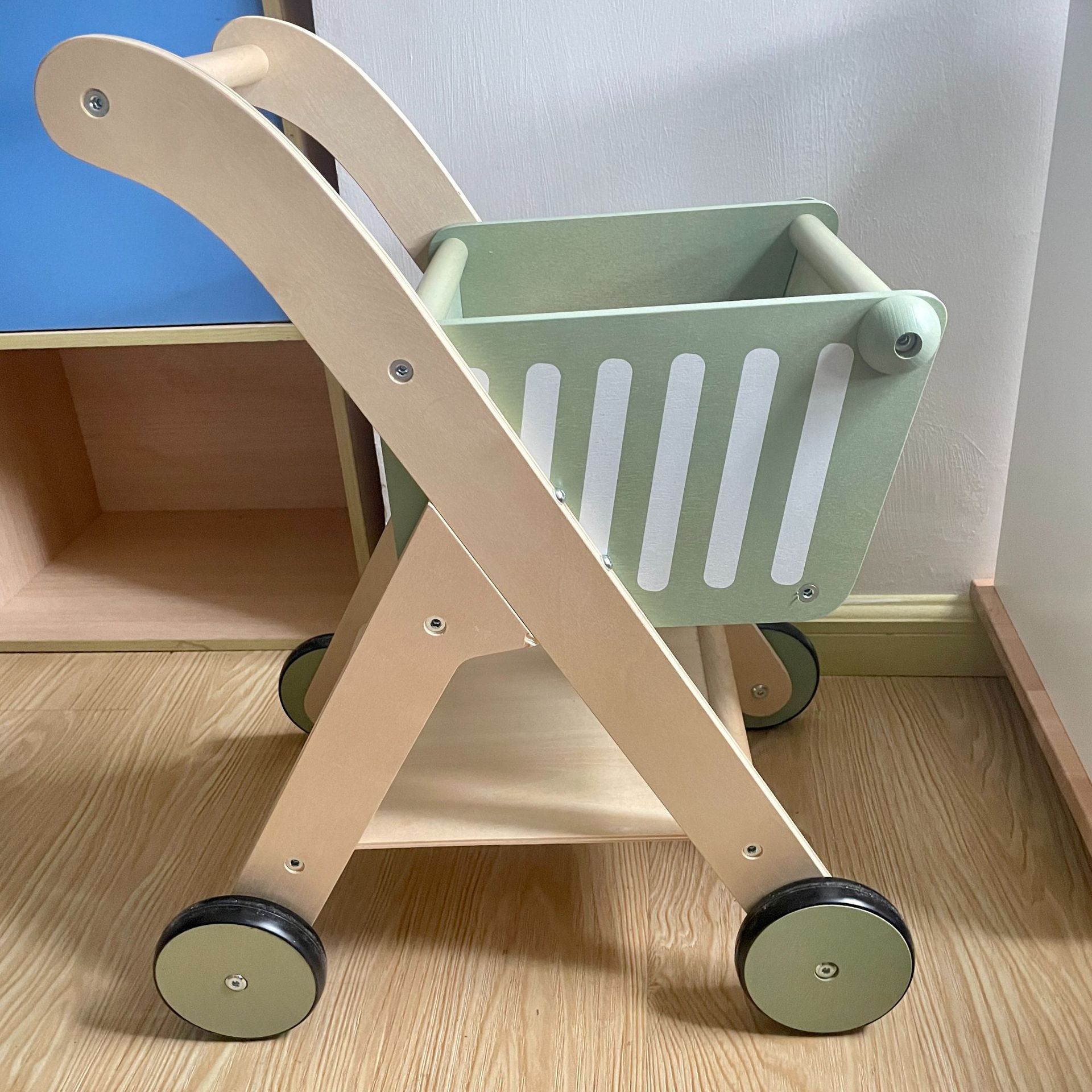 INS Kids عربة تسوق خشبية مقلدة - مراجعة Kids Toys Kitchen وسعره