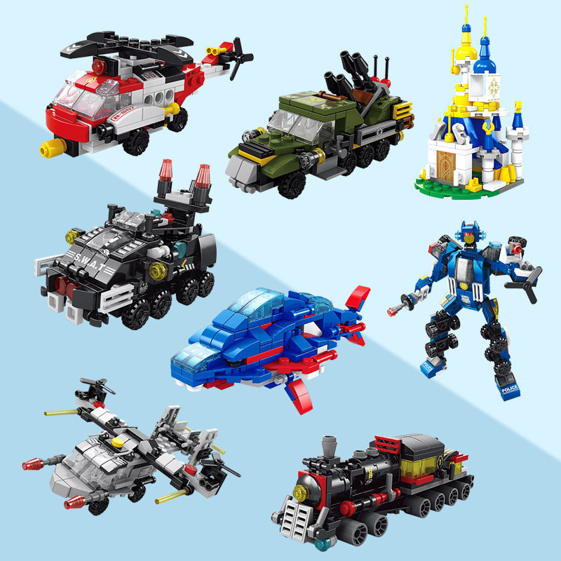 6 في 1 مدينة الهندسة سيارة شاح - مراجعة Kids Toys Helicopter وسعره