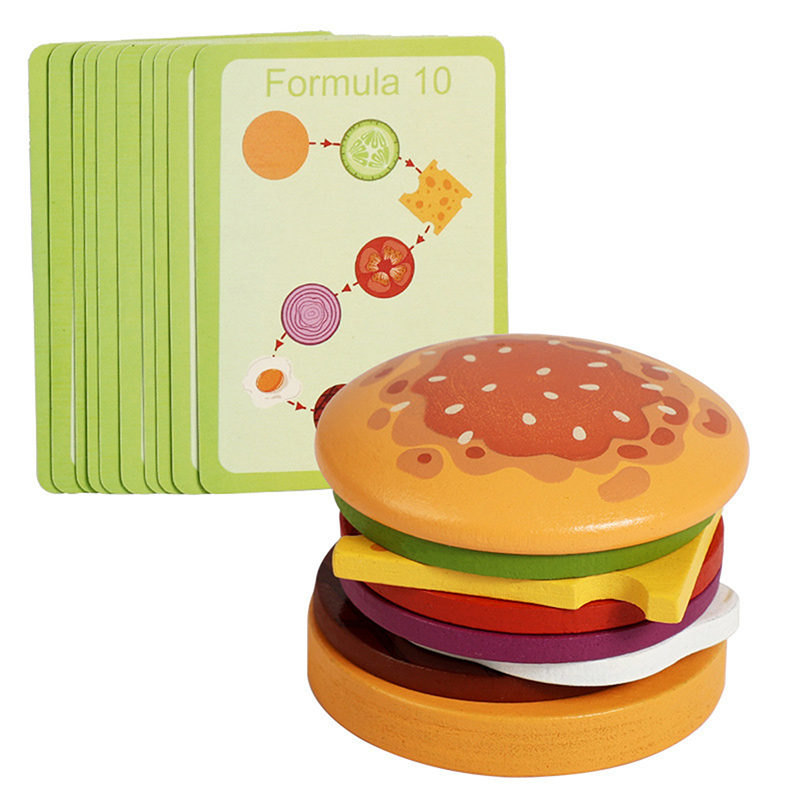 ألعاب خشبية لتكديس ساندويتشات  - مراجعة Kids Toys Kitchen وسعره