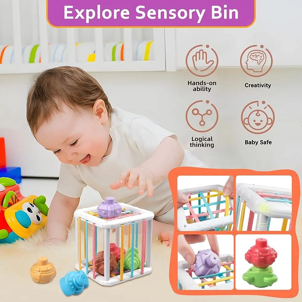 مكعب مونتيسوري ملون بألوان قوس - مراجعة Kids Toys Variety وسعره