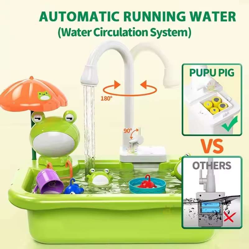 حوض مطبخ جديد للأطفال مع غسالة - مراجعة Kids Toys Kitchen Set وسعره