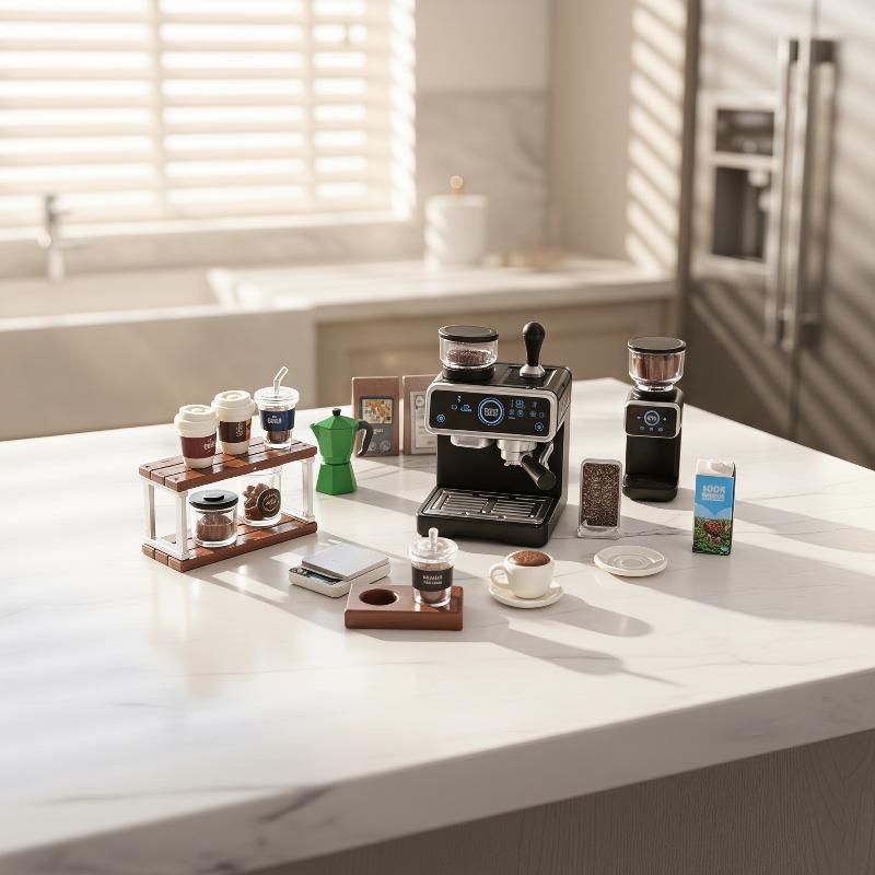 مجموعة ماكينة قهوة مصغرة لبيت  - مراجعة Kids Toys Kitchen Set وسعره