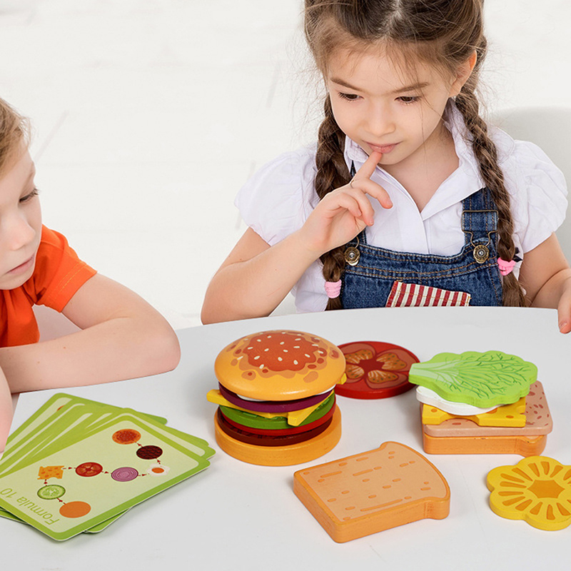 ألعاب تكديس الساندويتشات الخشب - مراجعة Kids Toys Kitchen وسعره